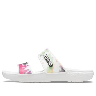 Sandale Crocs (WMNS) Classic Tie-dye Graphic „Negru Verde” 207283-94S