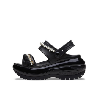 Sandale Crocs (WMNS) Mega Crush Pearl Ruffle „Negru” 210179