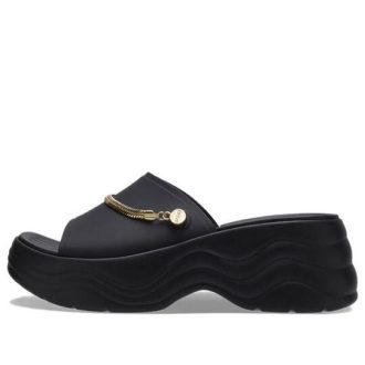Sandale Crocs (WMNS) Skyline Shimmer „Black Gold” 208582-072