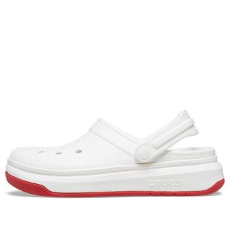 Sandale Crocsband Full Force cu talpă groasă Alb Roșu Unisex 206122-100