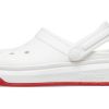 Sandale Crocsband Full Force cu talpă groasă Alb Roșu Unisex 206122-100