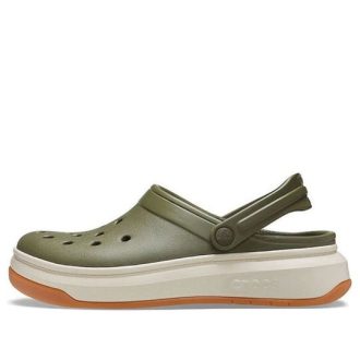 Sandale Crocsband Full Force cu talpă groasă, verzi, unisex 206122-34E