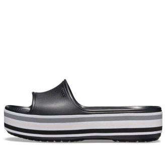 Sandale cu platformă Crocs Crocband „Black Grey White” 205693-001