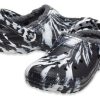 Sandale de exterior Crocs (WMNS) Classic Lined Clog „Marbled White Black” 207180-103