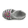Sandale plate cu sclipici Crocs (GS) Isabella „Grey Silver” 205038-040