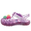 Sandale plate cu sclipici Crocs (GS) Isabella „Purple Pink” 205038-518