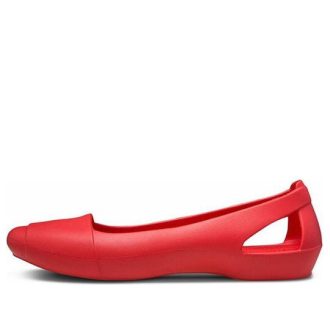 Sandale plate roșii Crocs (WMNS) 202811-8C1