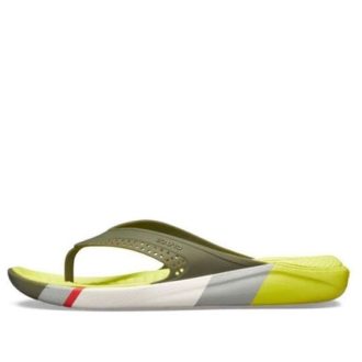 Slapi Crocs LiteRide Colorblock Flip-flops galbene 205625-37P