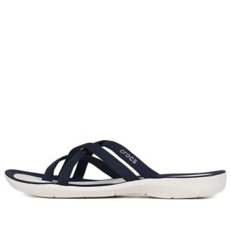 Tobogani Crocs (WMNS) pentru plajă și piscinăPapuci „Alb albastru închis” 205479-462